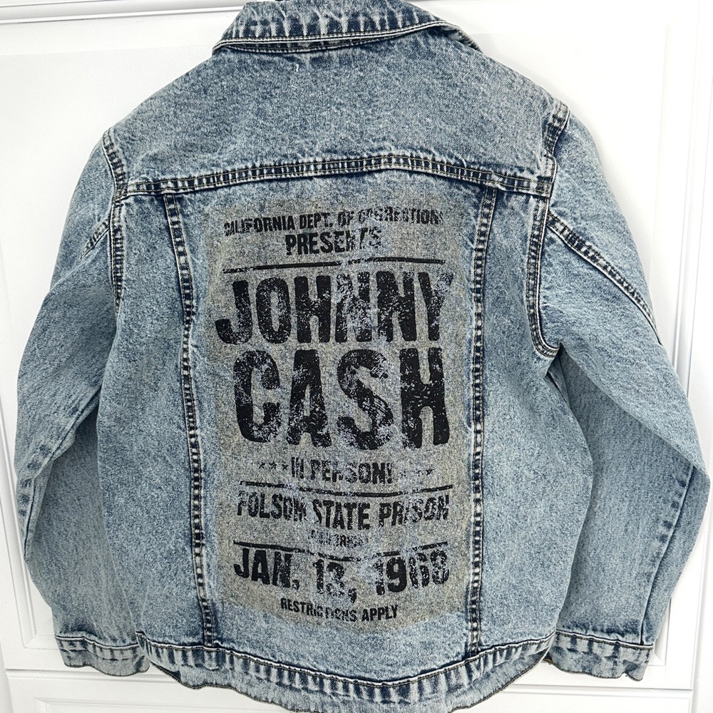 Denim Jacket with Graphic Print